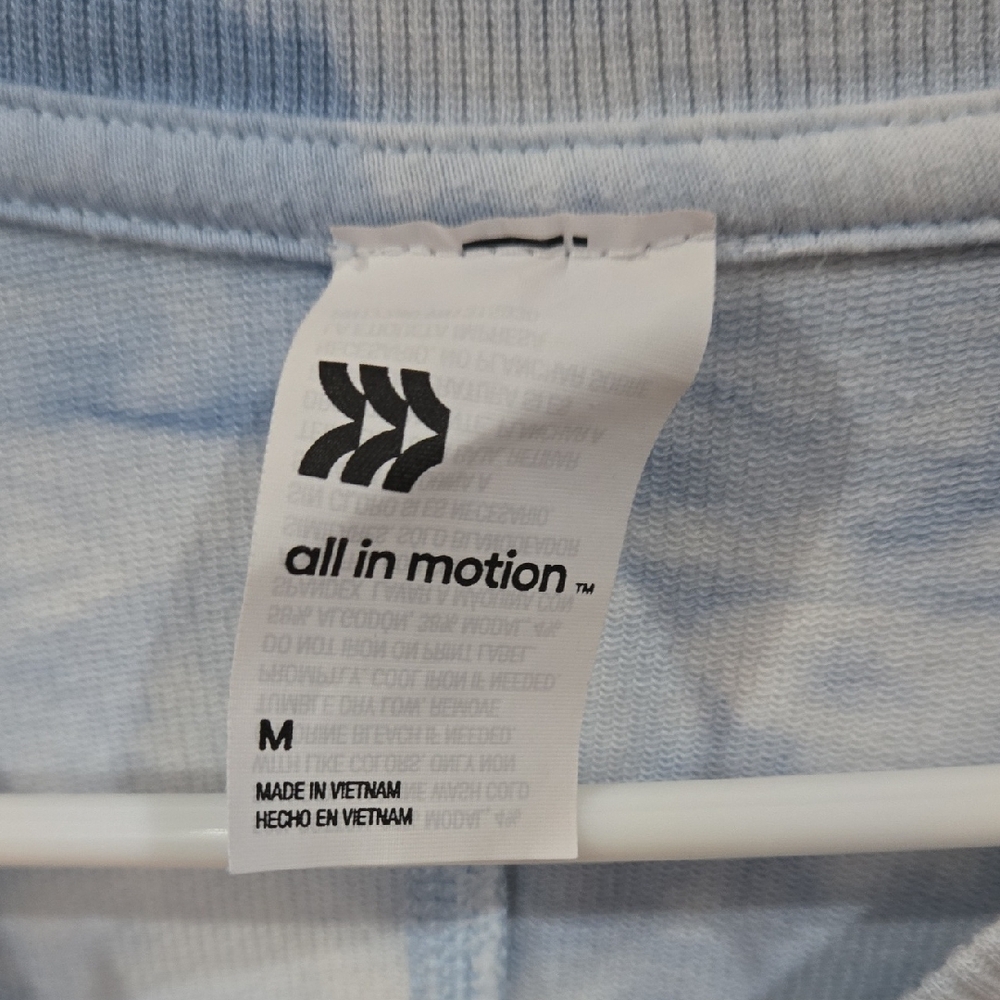 All in Motion Sz Medium Light Blue Tie-Dye Women's Sweater - Picture 2 of 6